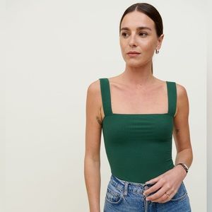 Reformation Canyon Knit Tank Top - Emerald